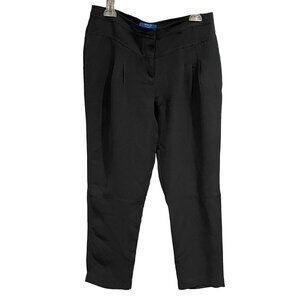 Derek Lam Rio Pants Cropped Pleated Slacks Trouser Black Design Nation sz 10 NWT